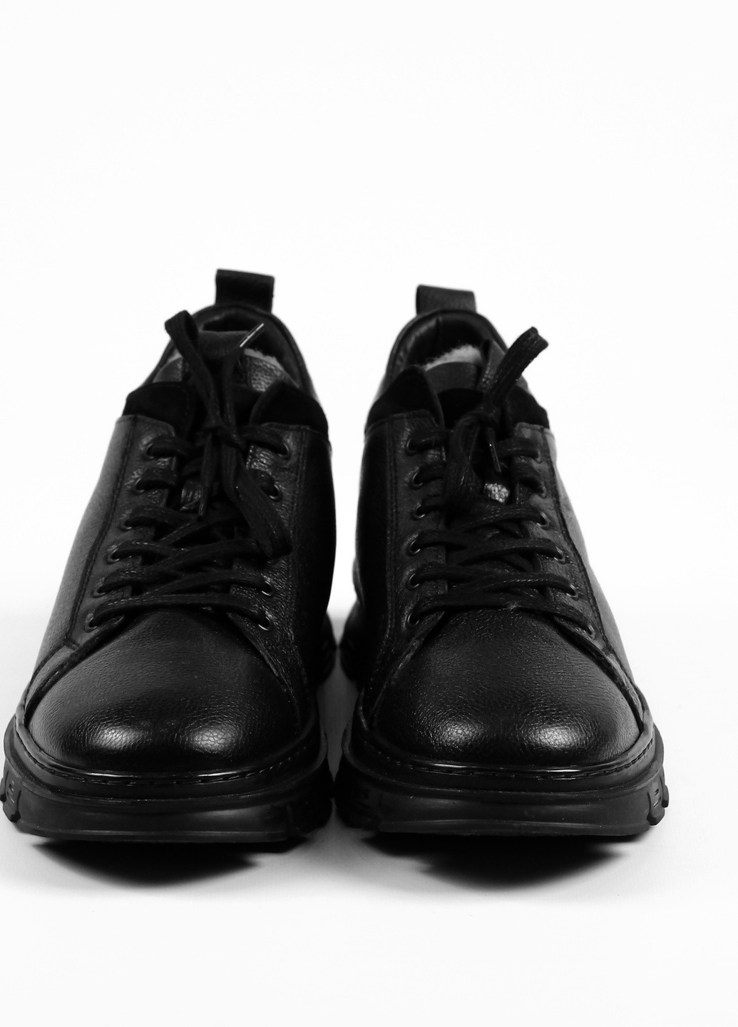 Черные зимние ботинки зимние кожаные Pandew