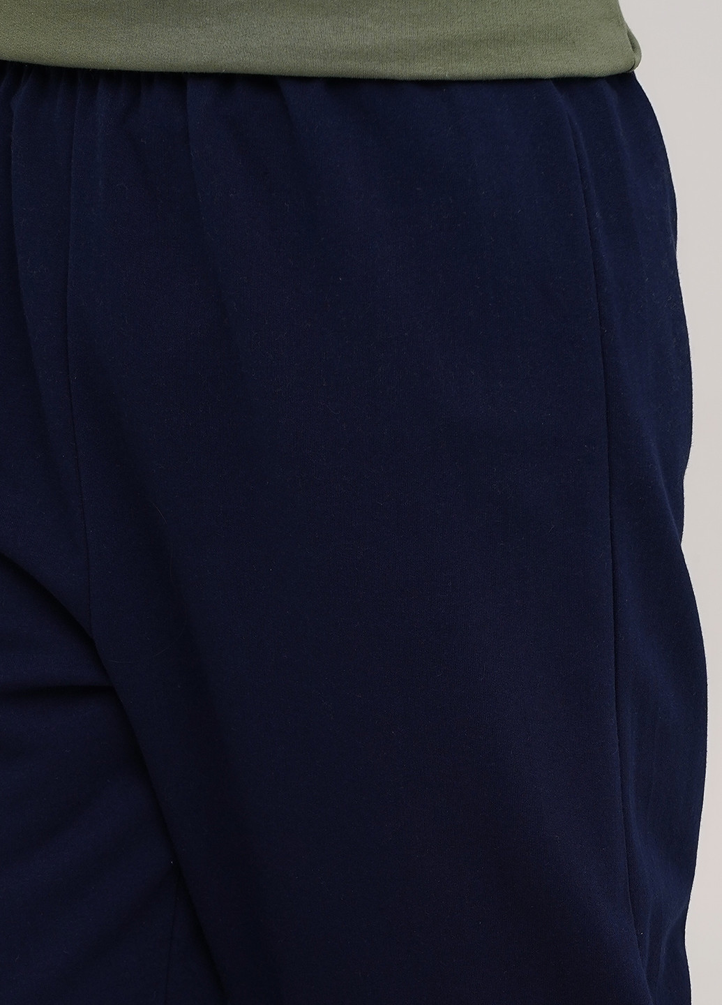 Темно-синие домашние демисезонные джоггеры брюки Трикомир