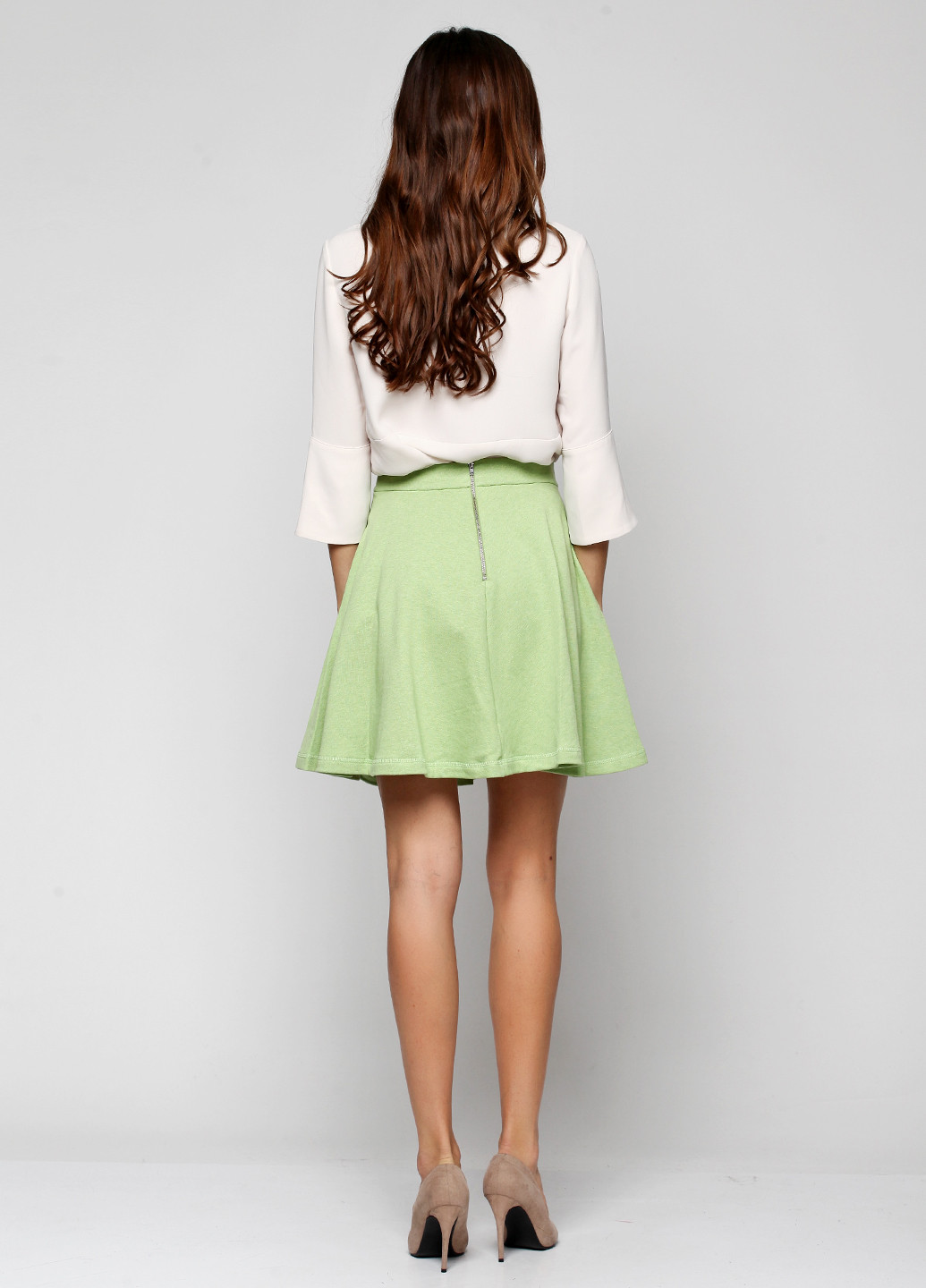 Светло-зеленая кэжуал однотонная юбка & Other Stories