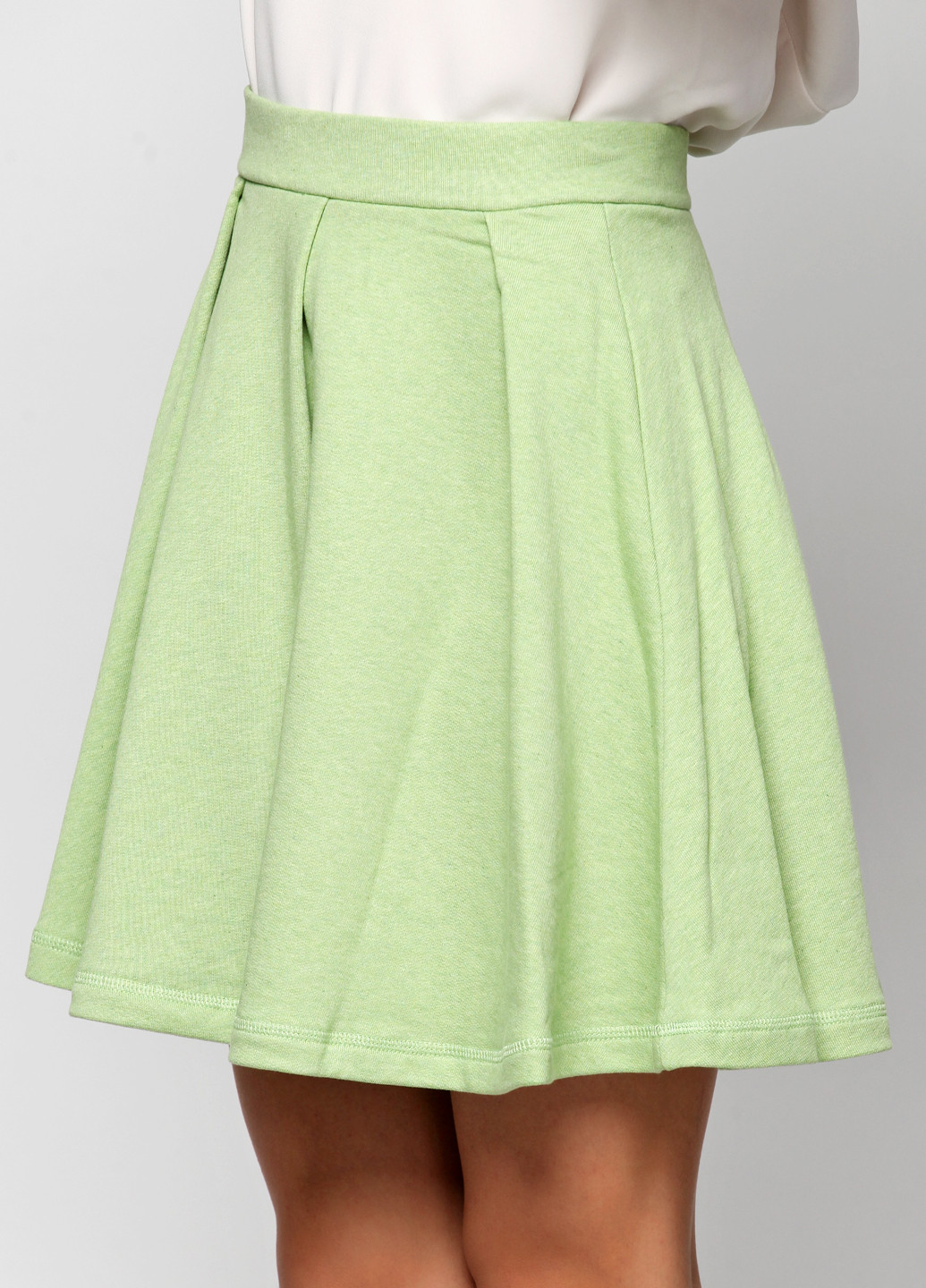 Светло-зеленая кэжуал однотонная юбка & Other Stories с высокой талией