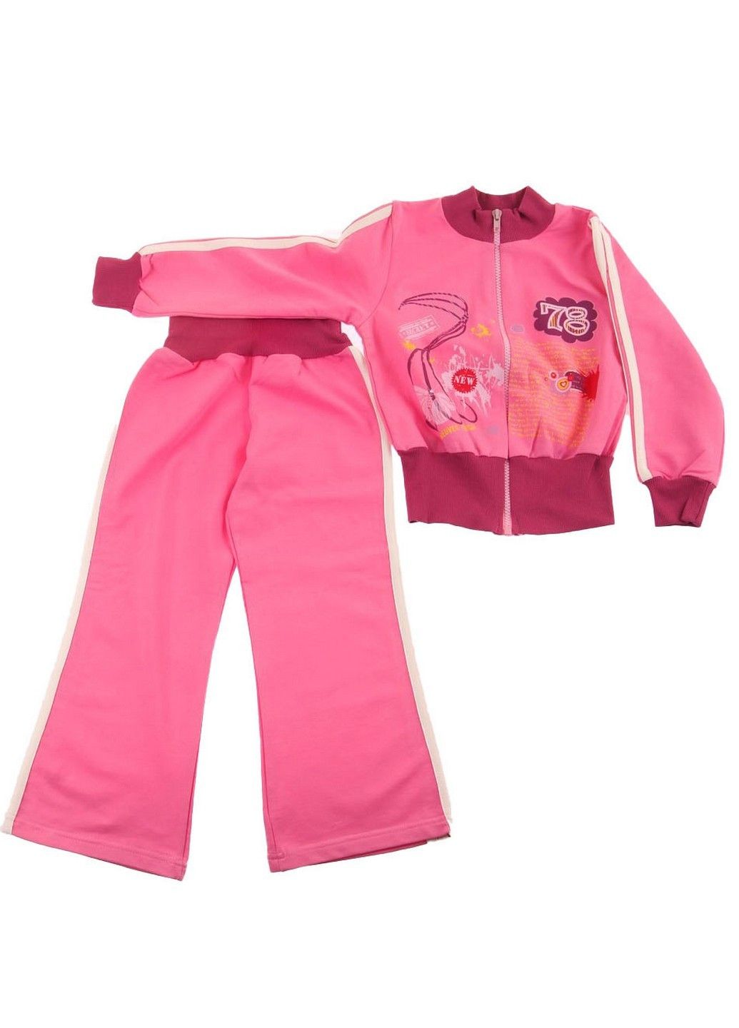 Рожевий демісезонний костюм (бомпер, брюки) Mtp