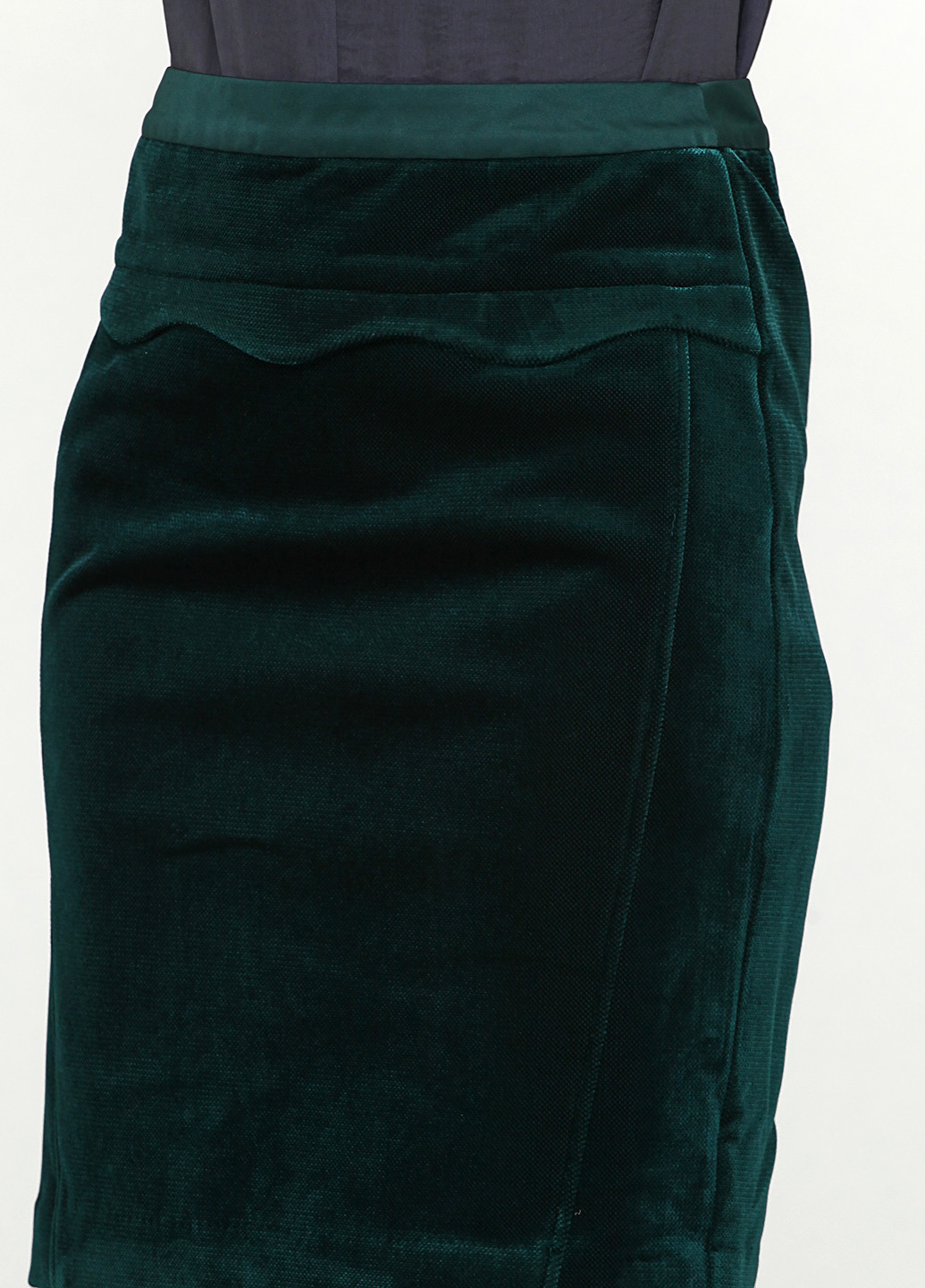 Зеленая кэжуал однотонная юбка Axel