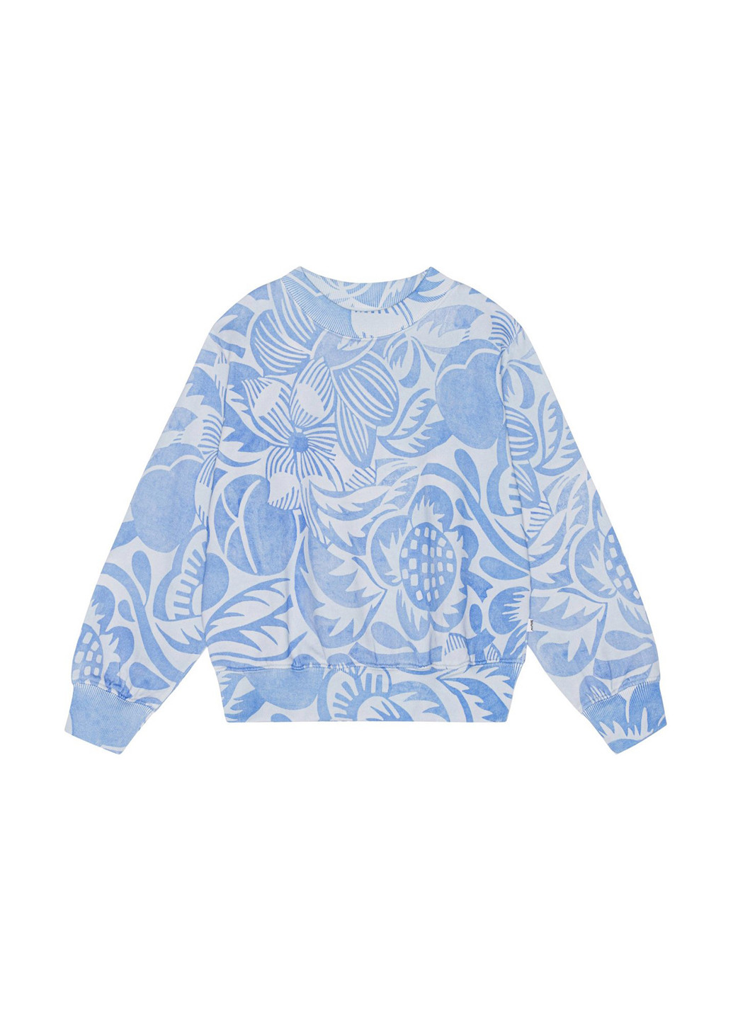 Molo світшот квітковий блакитний кежуал бавовна, бавовна органічна