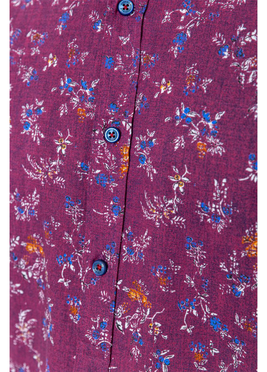 Фиолетовая кэжуал рубашка с цветами Ager
