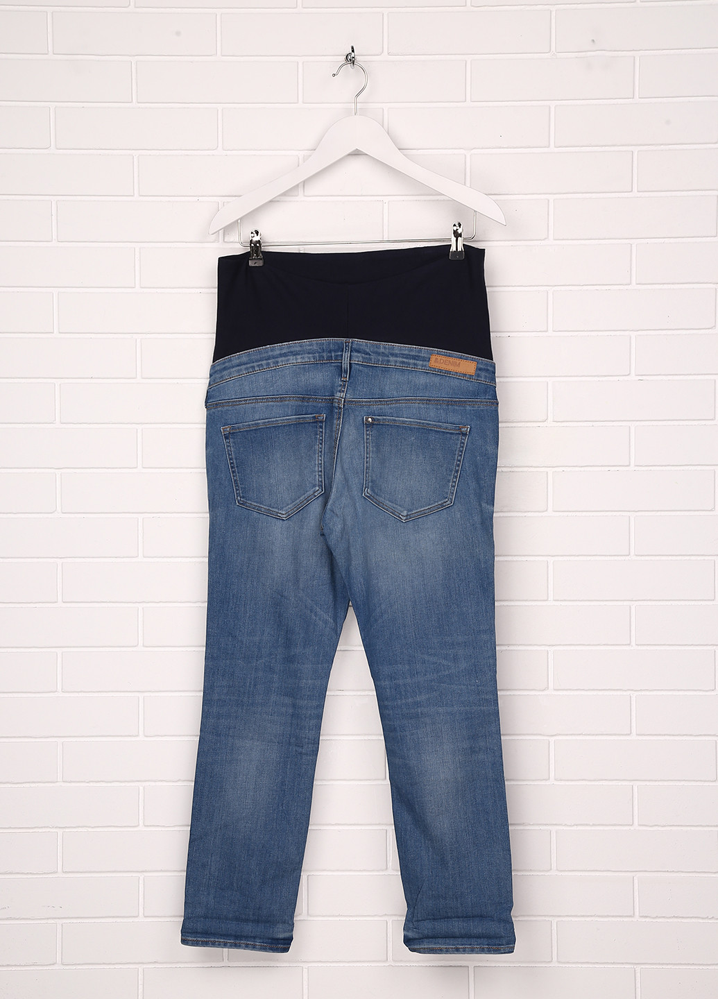 Светло-синие демисезонные зауженные джинсы для беременных H&M
