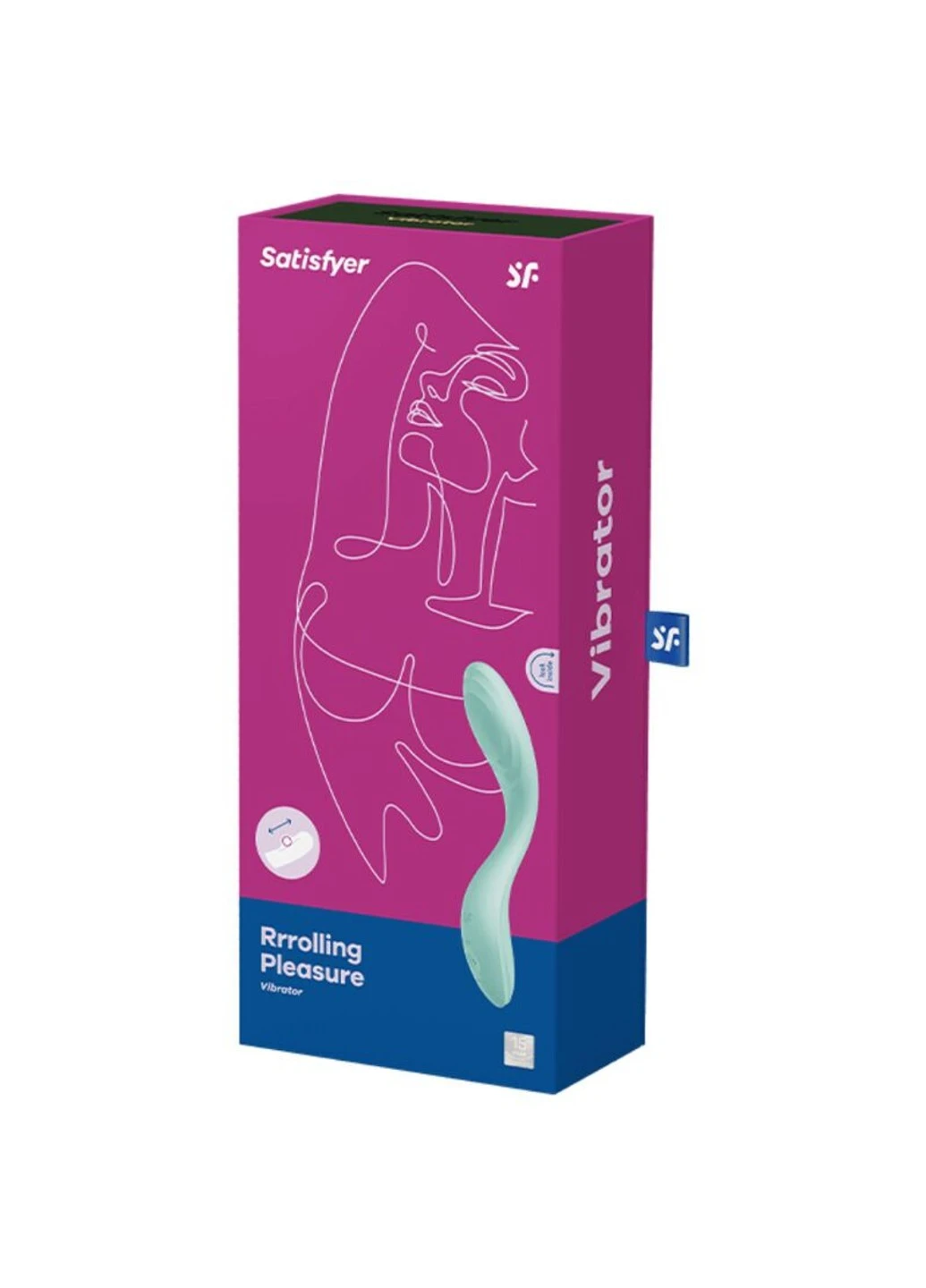 Вібратор із перлинною стимуляцією точки G Rrrolling Pleasure Mint Satisfyer (254734287)