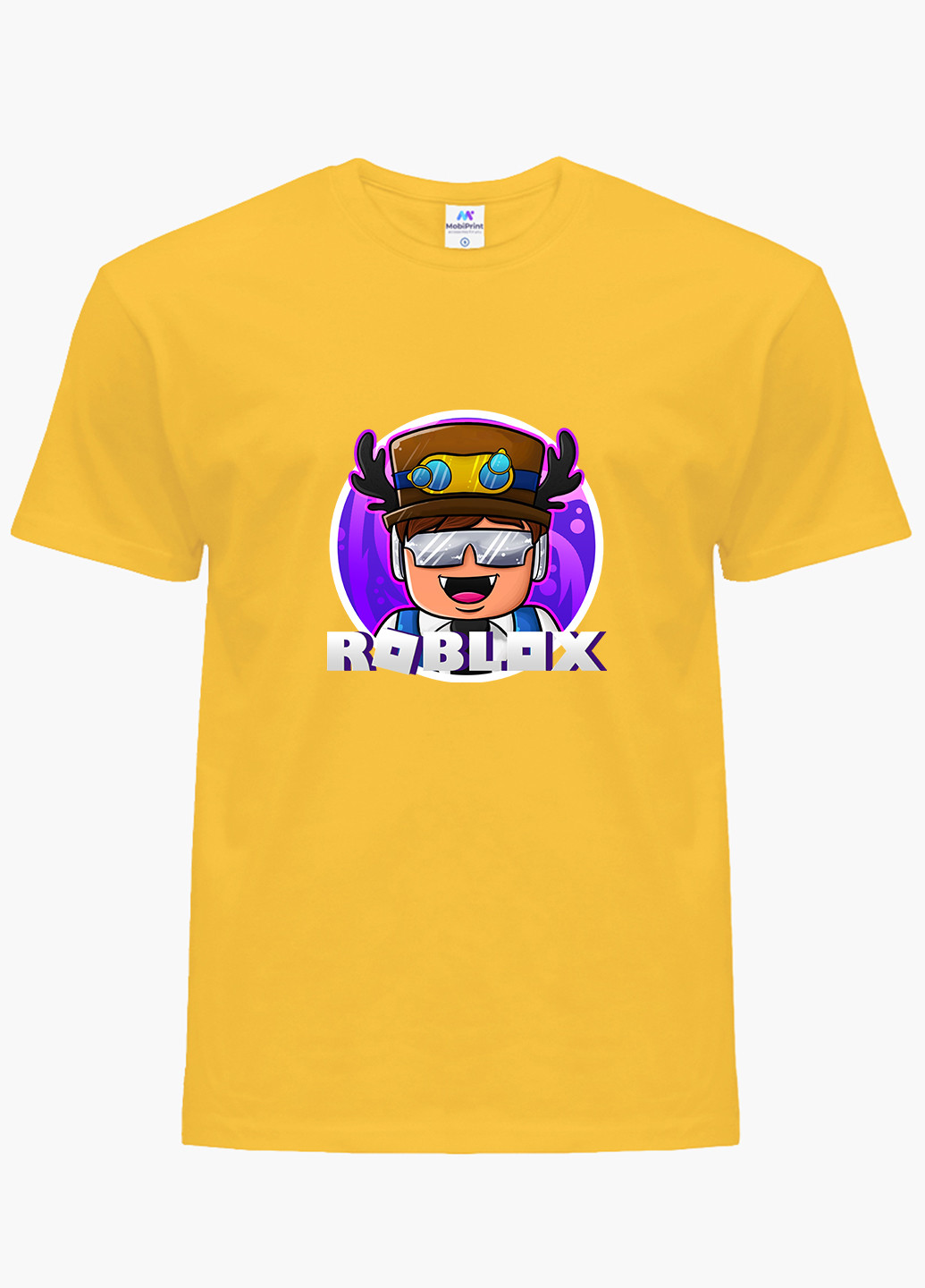 Желтая демисезонная футболка детская роблокс (roblox)(9224-1218) MobiPrint