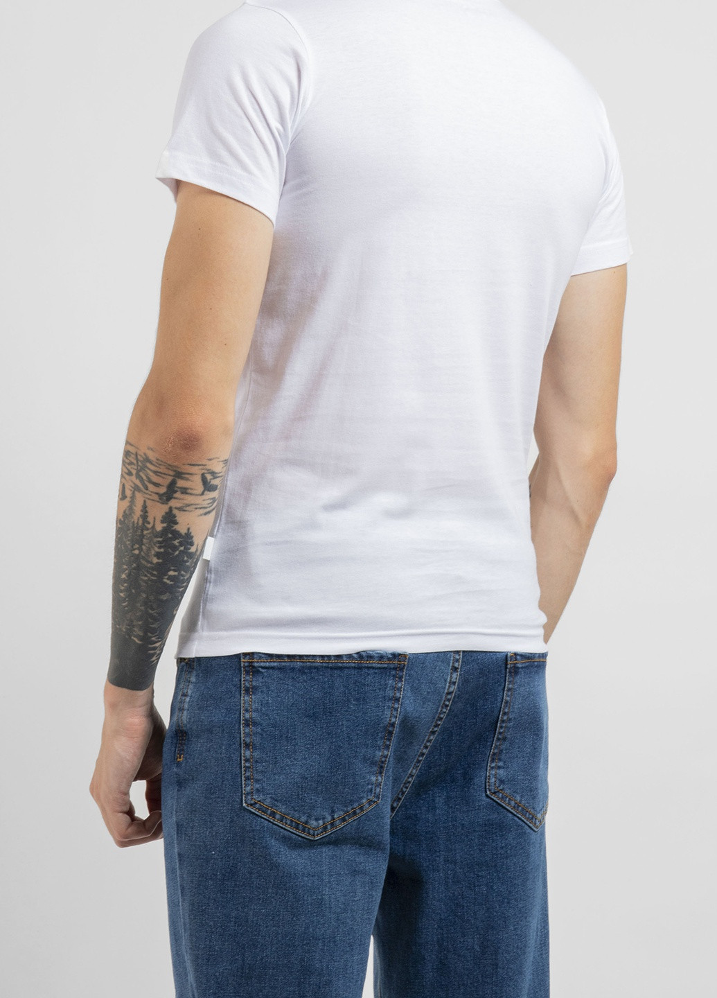 Біла біла футболка з принтом new york Ko Samui