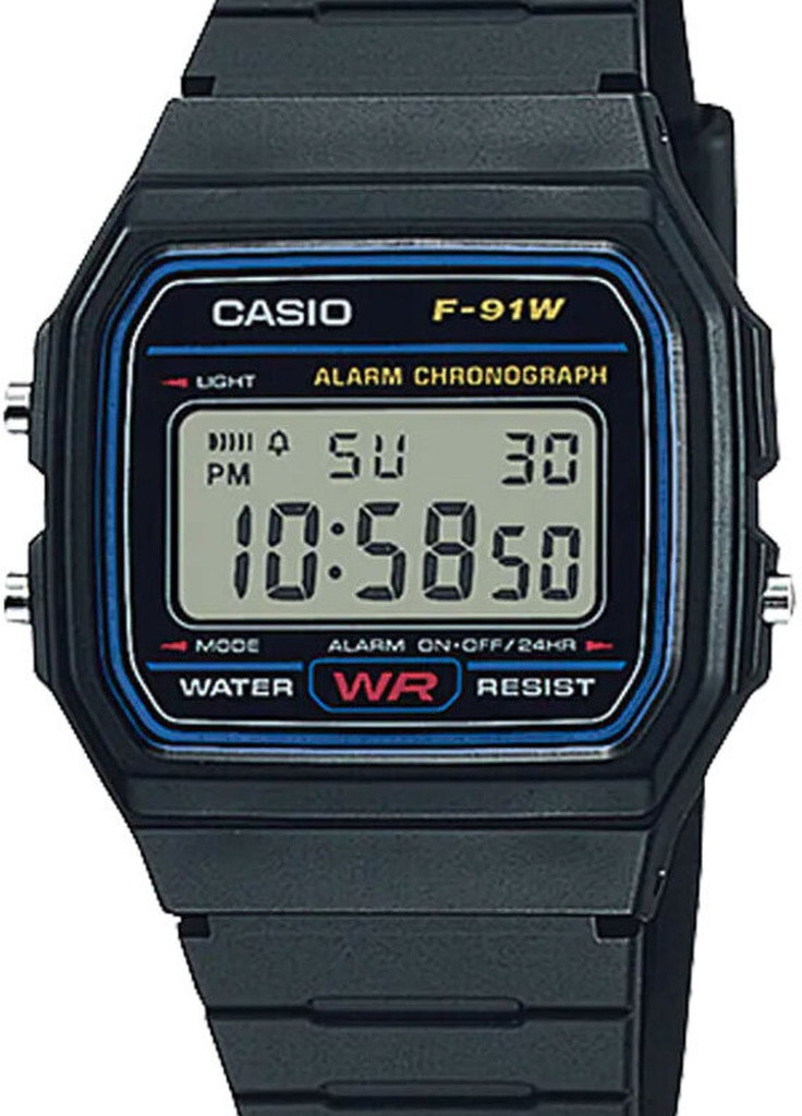 Часы F-91W-1YER кварцевые спортивные Casio (253705969)