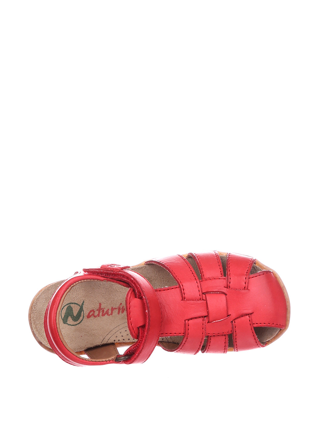 Красные кэжуал сандалии Naturino на липучке