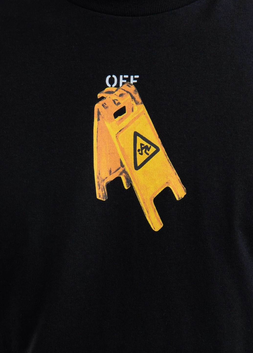 Черная черная футболка с принтом Off-White