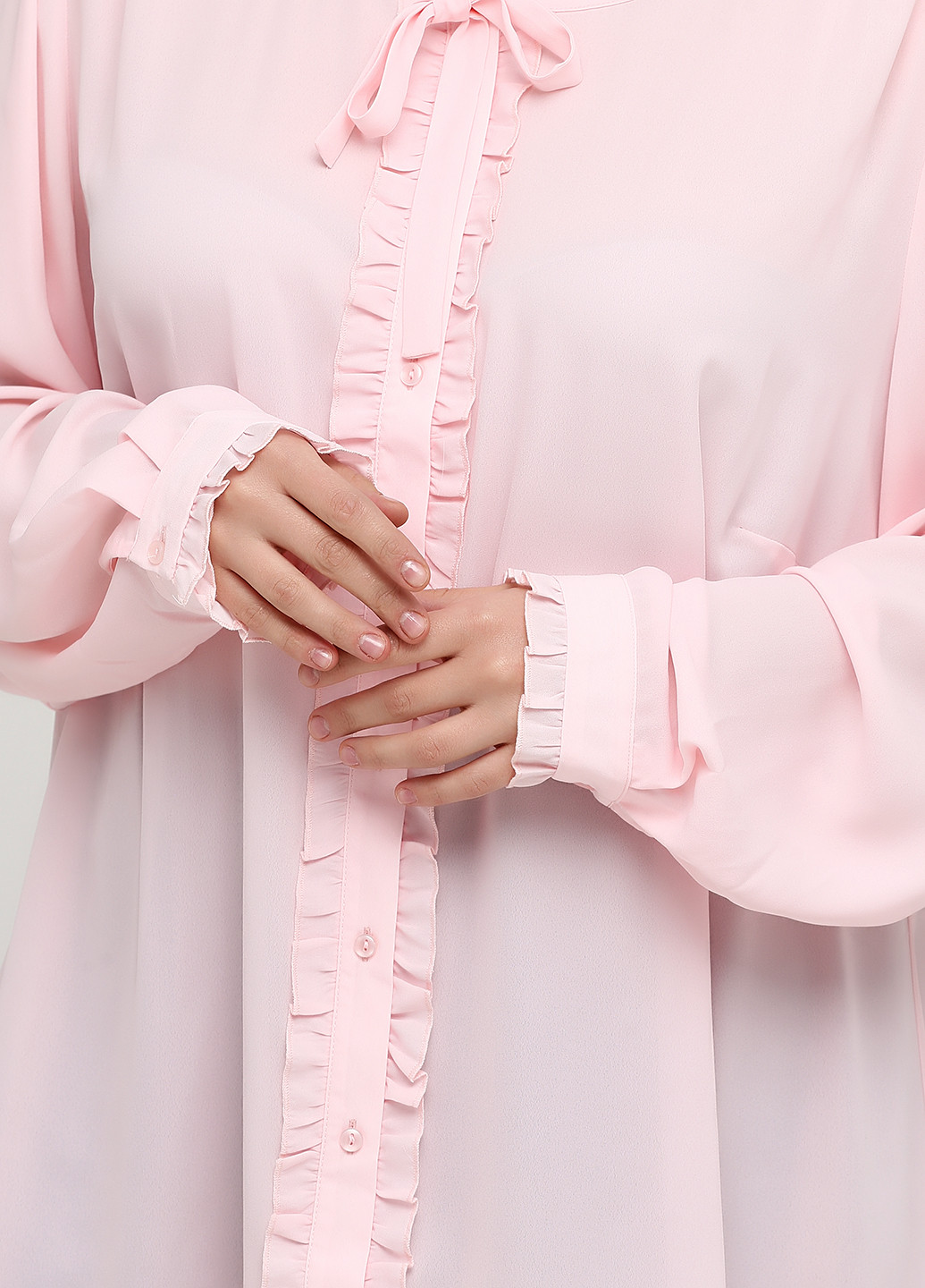 Блуза Sheego однотонна рожева кежуал поліестер