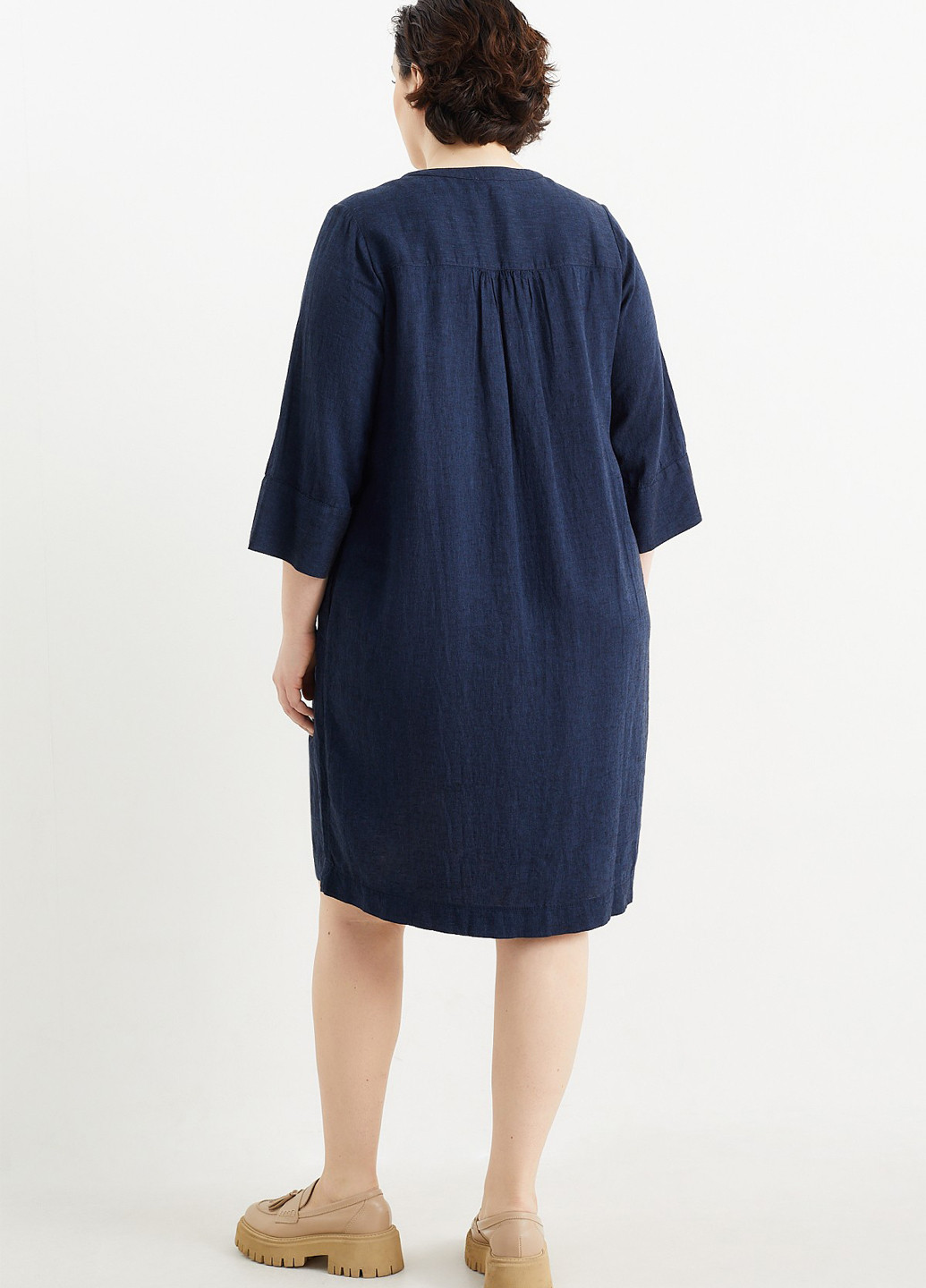 Темно-синее кэжуал платье оверсайз C&A однотонное