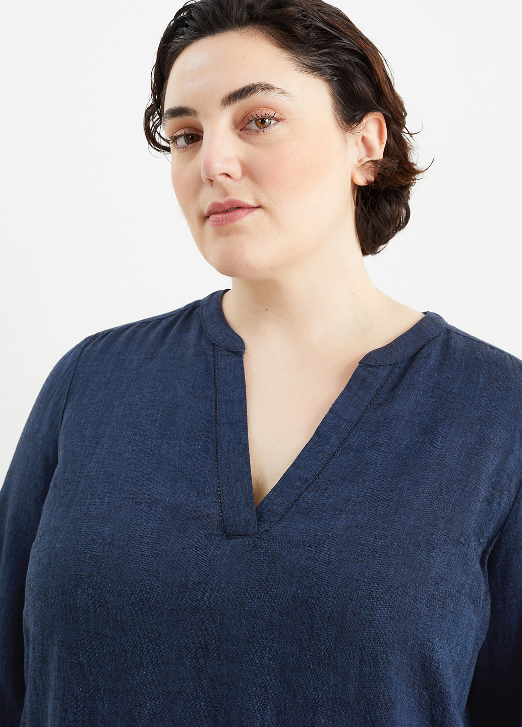 Темно-синее кэжуал платье оверсайз C&A однотонное