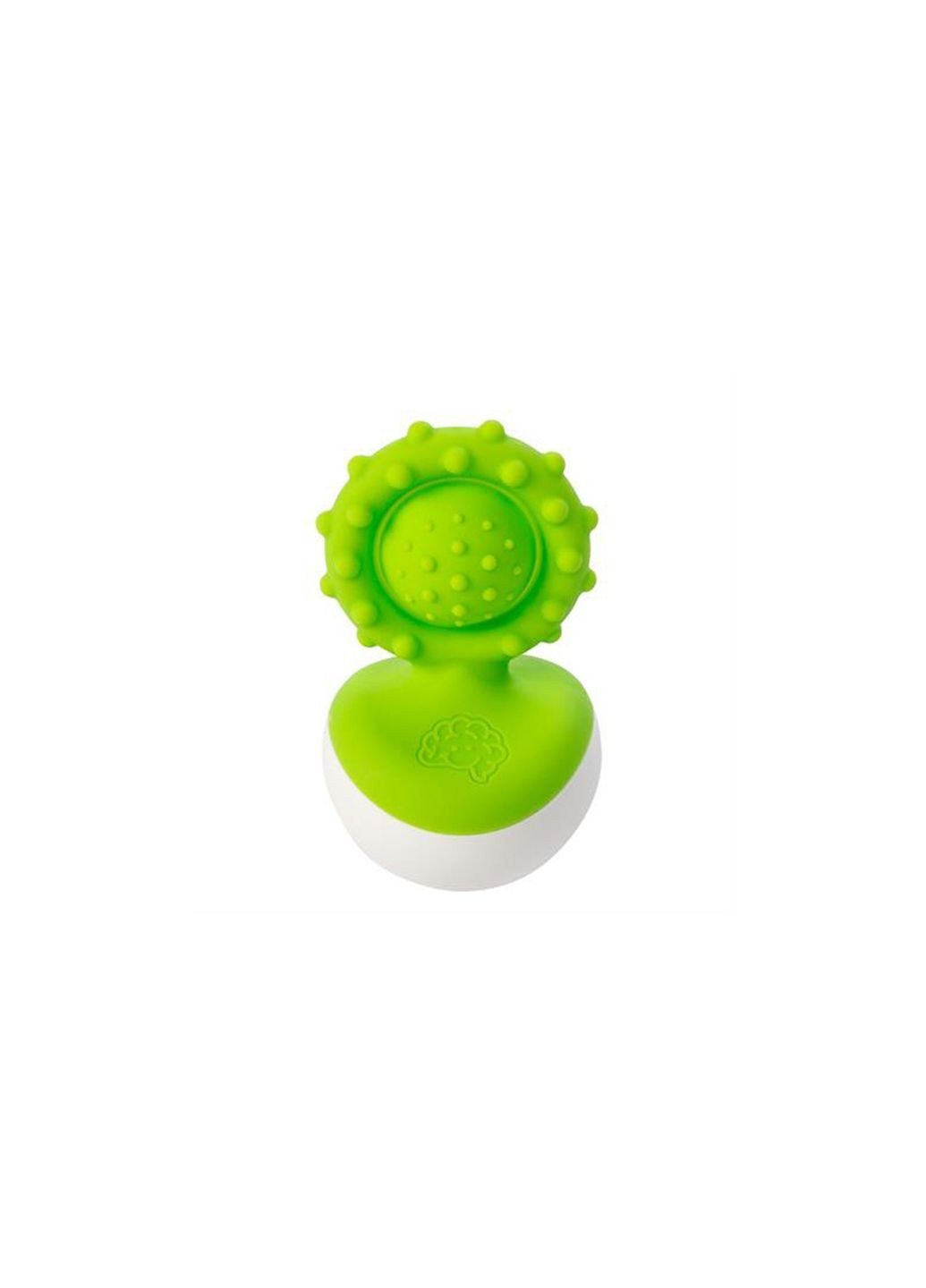 Брязкальце прорізувач-неваляшка dimpl wobl зелений Fat Brain Toys (252245282)