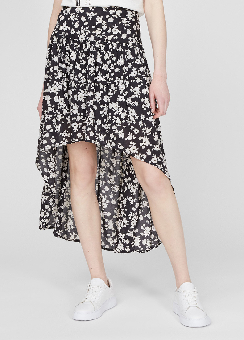 Темно-синяя кэжуал цветочной расцветки юбка Pepe Jeans