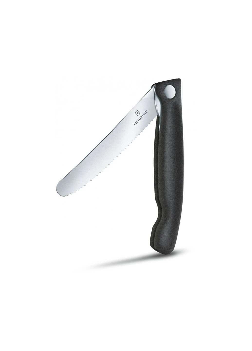 Кухонный нож SwissClassic Foldable Paring 11 см Serrated Black (6.7833.FB) Victorinox (254081568)