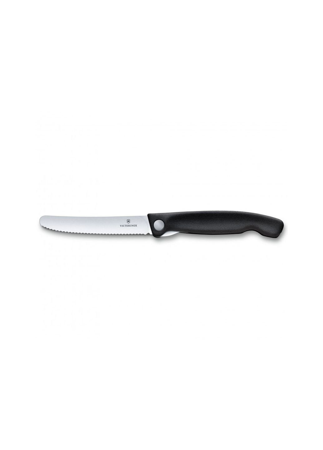 Кухонный нож SwissClassic Foldable Paring 11 см Serrated Black (6.7833.FB) Victorinox (254081568)