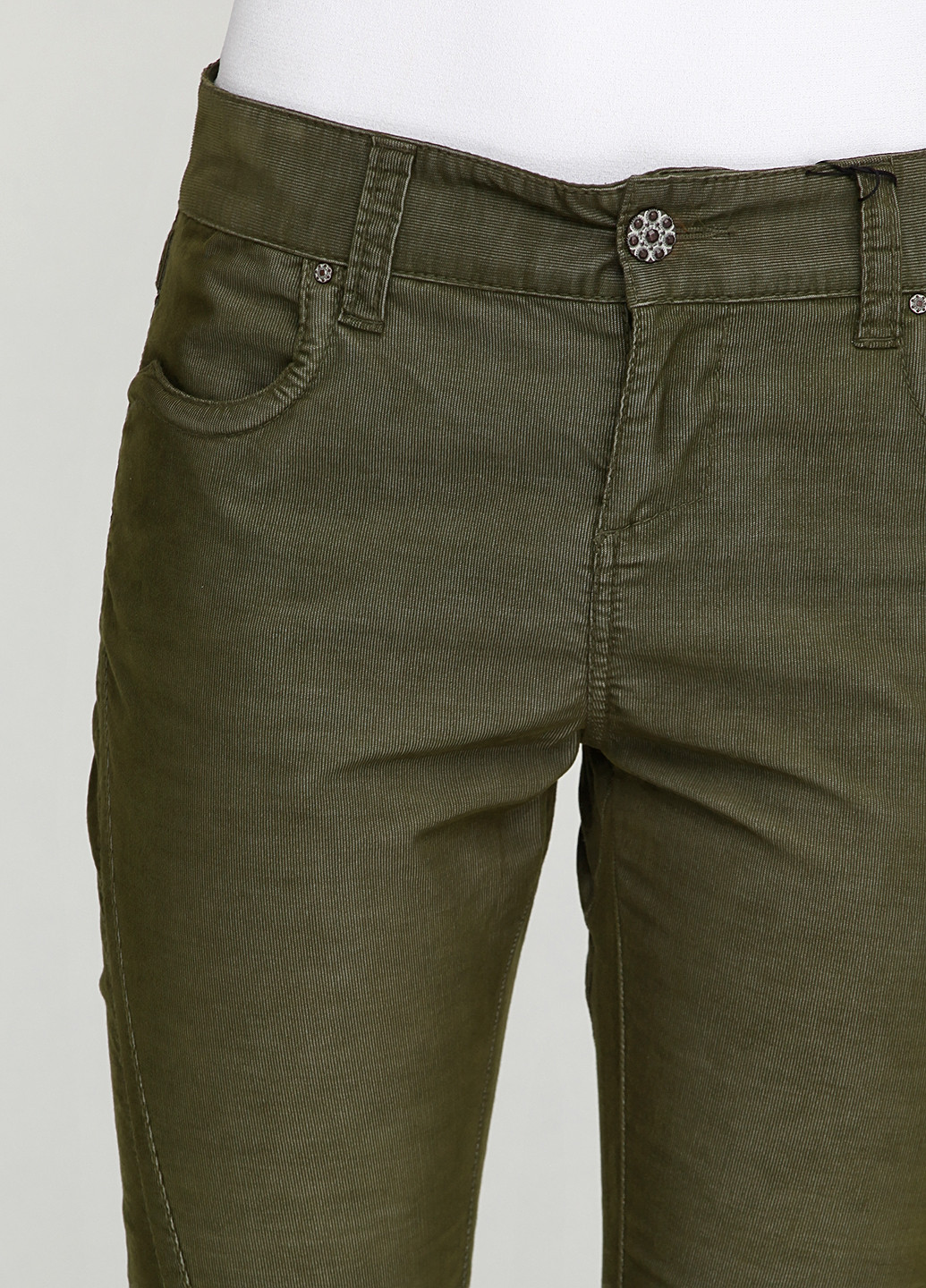 Темно-зеленые кэжуал демисезонные зауженные брюки Stefanel