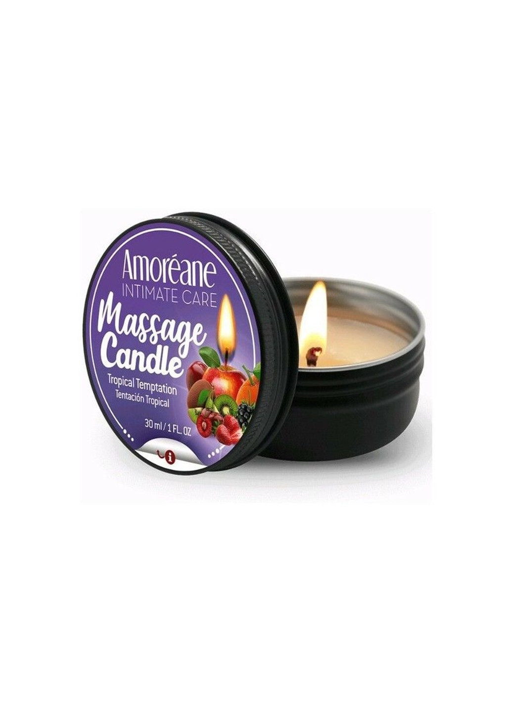 Массажная свеча "Тропическое искушение" Tropical Temptation (30 мл) Amoreane (252383153)
