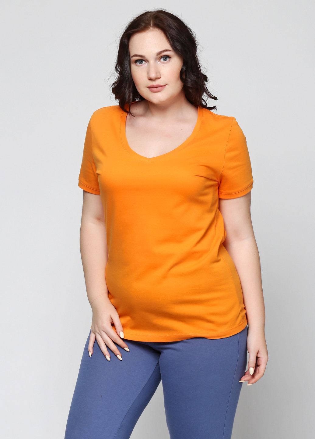 Оранжевая летняя футболка Senti