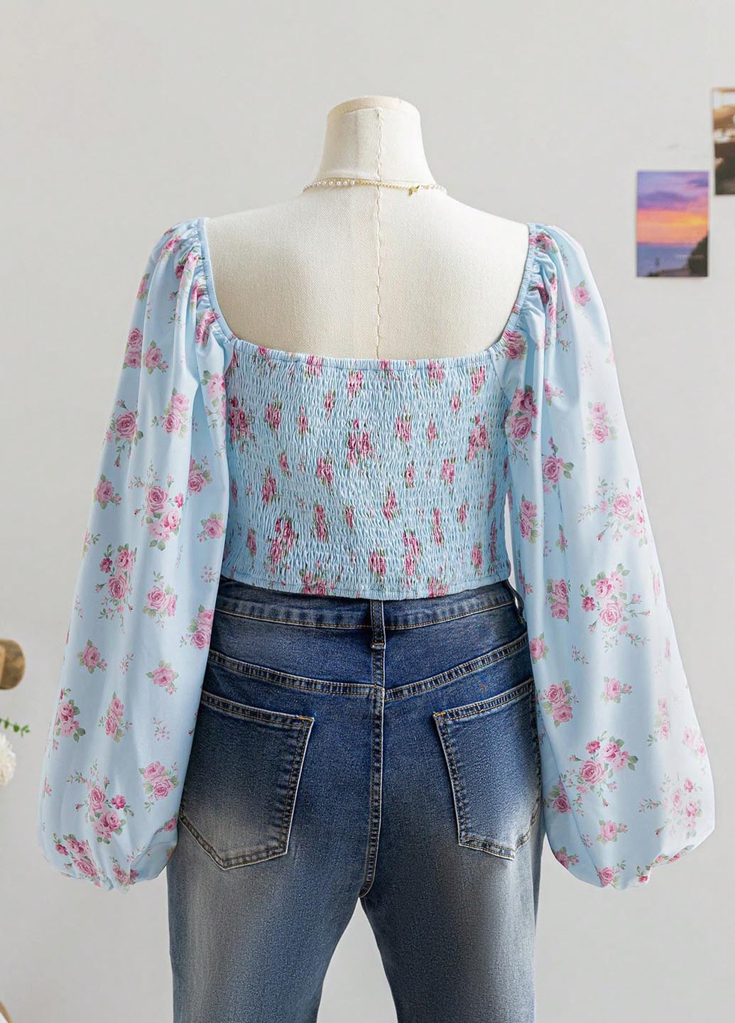 Голубая блуза SHEIN