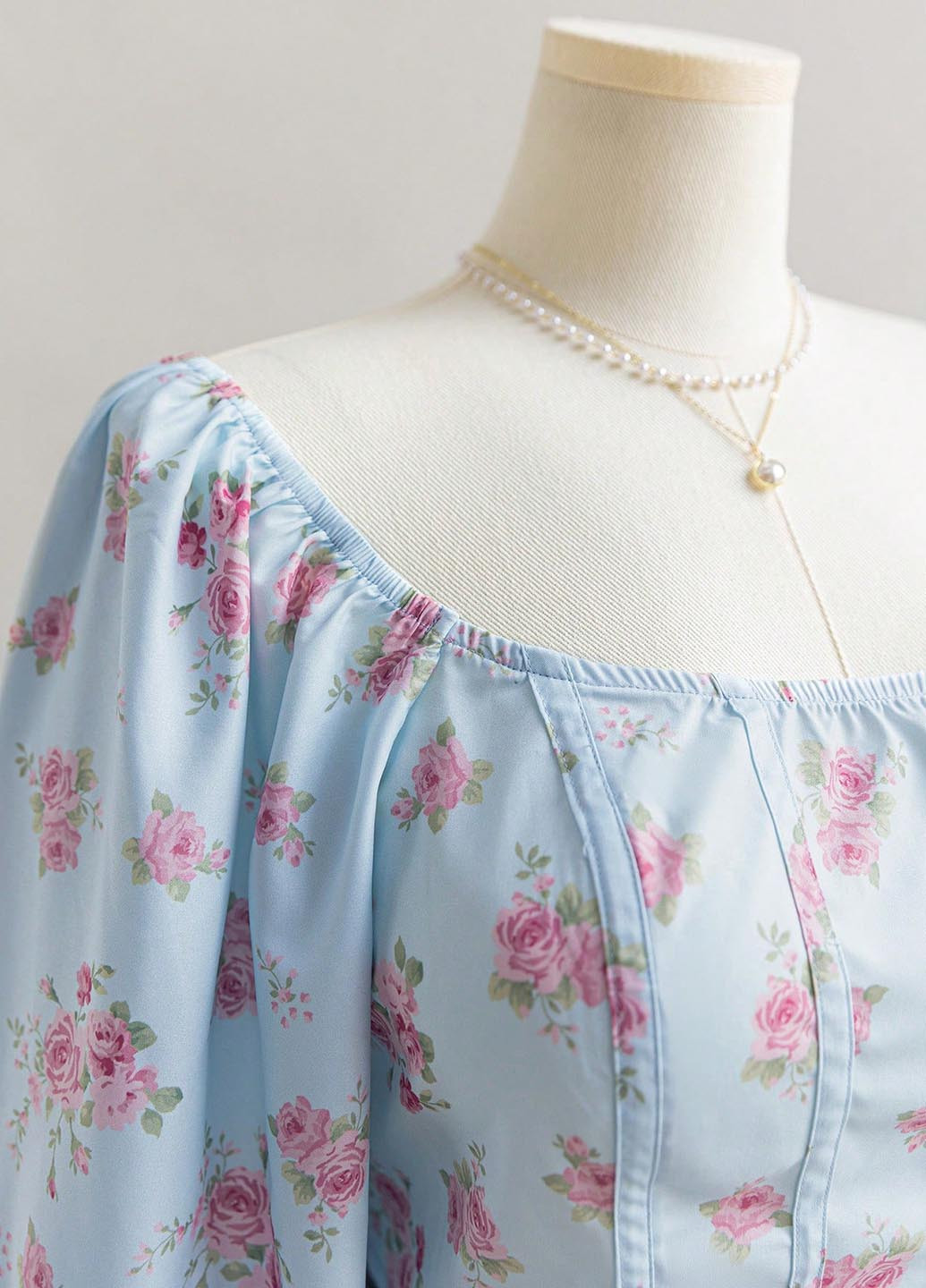 Голубая блуза SHEIN