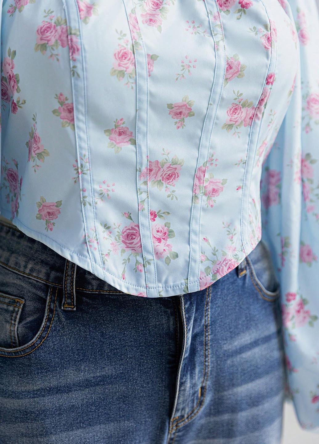 Голубая блуза SHEIN