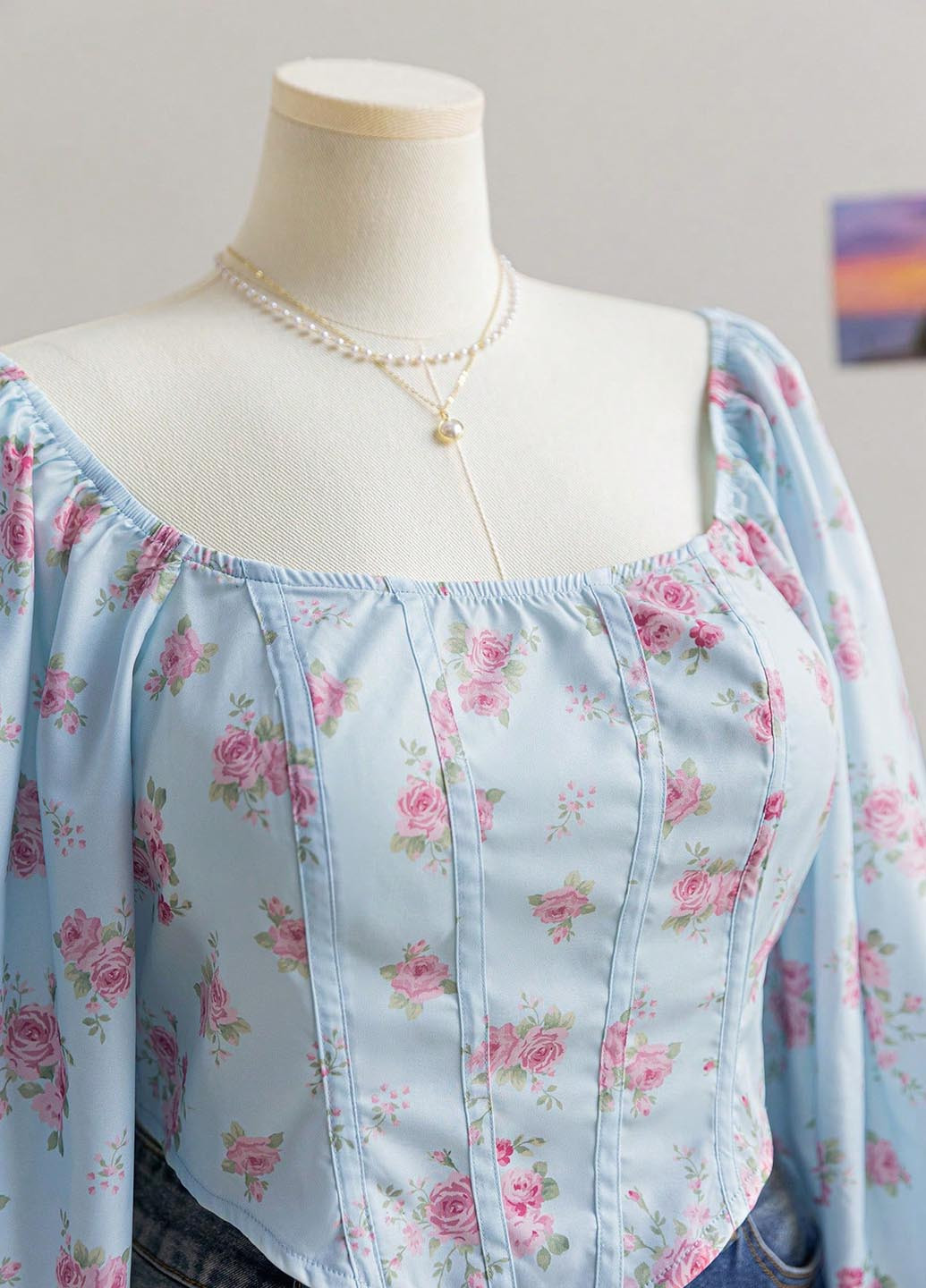 Голубая блуза SHEIN