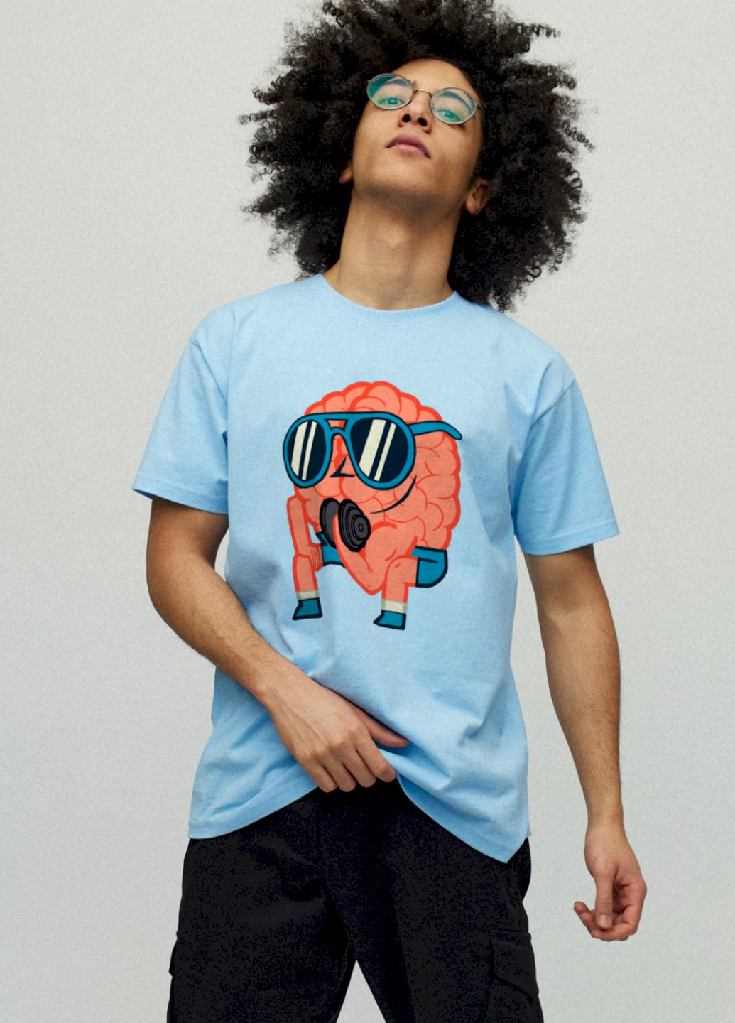 Голубая футболка мужская YAPPI