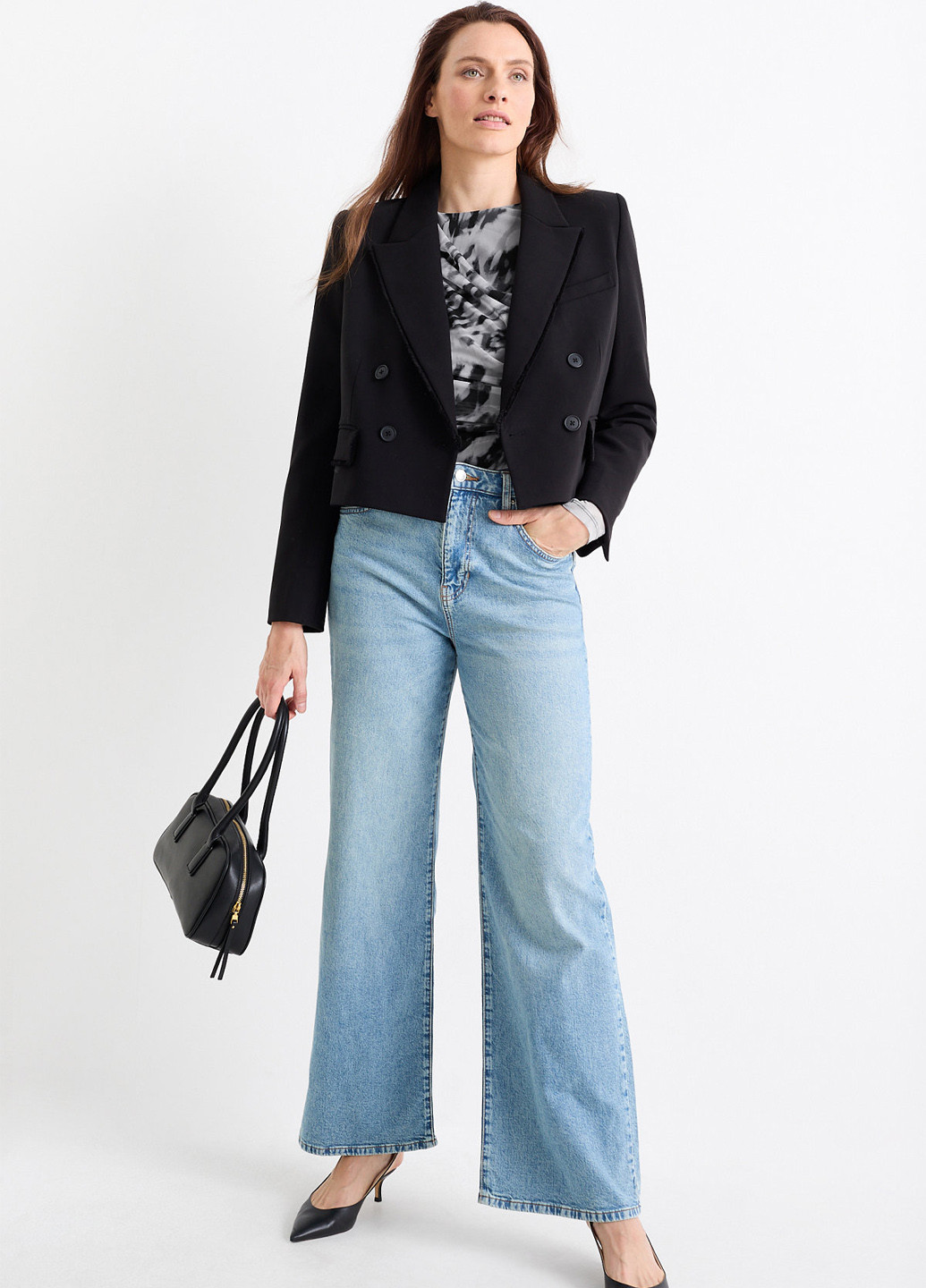 Серая блуза C&A