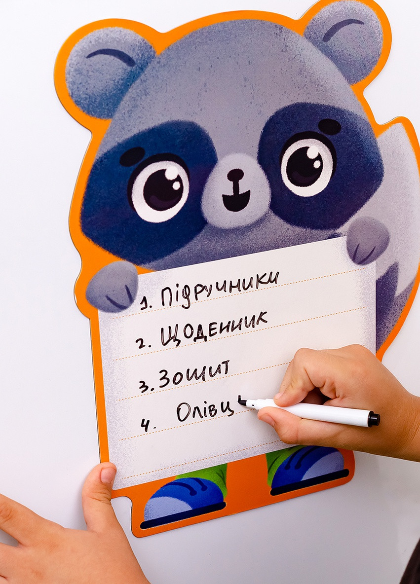 Магнитная доска "Енот" с маркером VT3601-20 (укр.) Vladi toys (255391268)