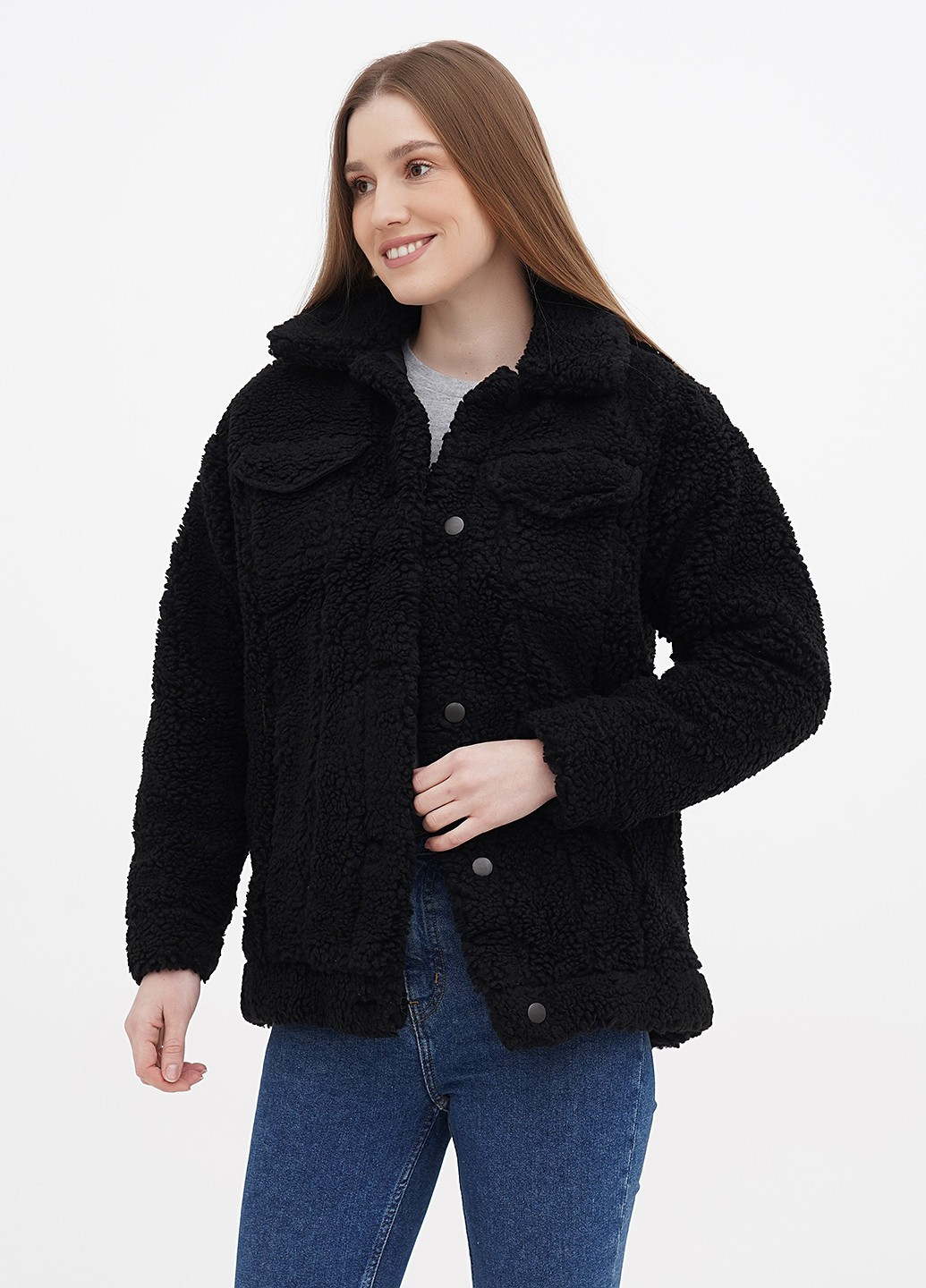 Чорна зимня куртка куртка-піджак Monki