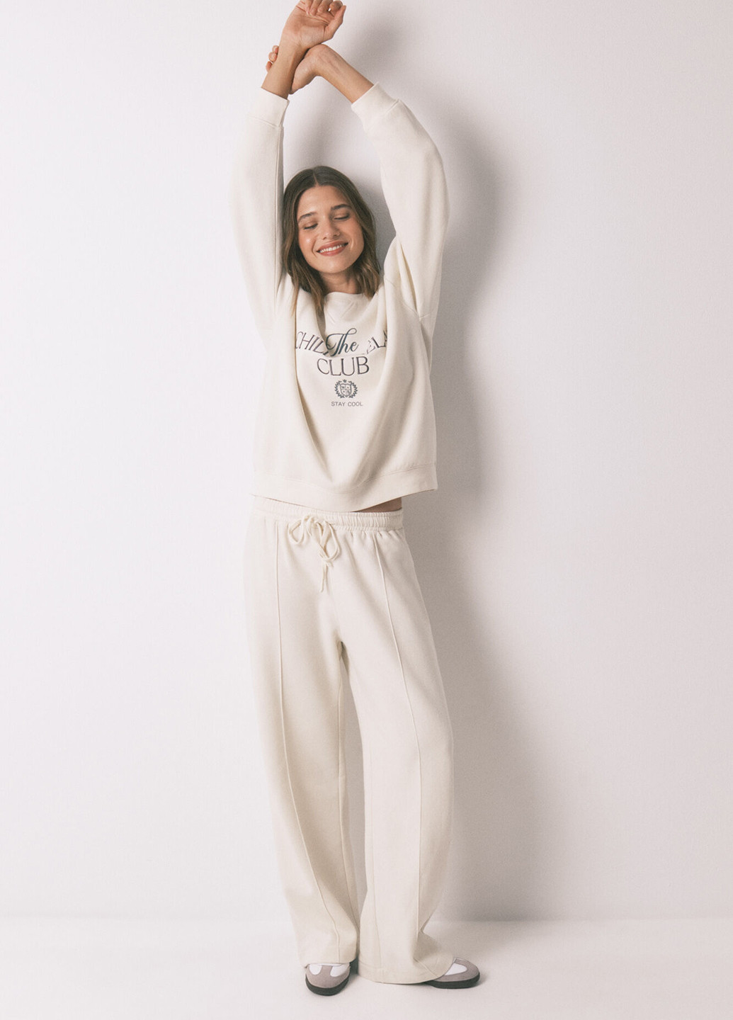 Белый свитшот Women'secret надпись без декора (367104026)