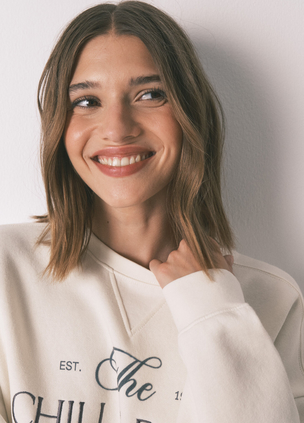 Белый свитшот Women'secret надпись без декора (367104026)