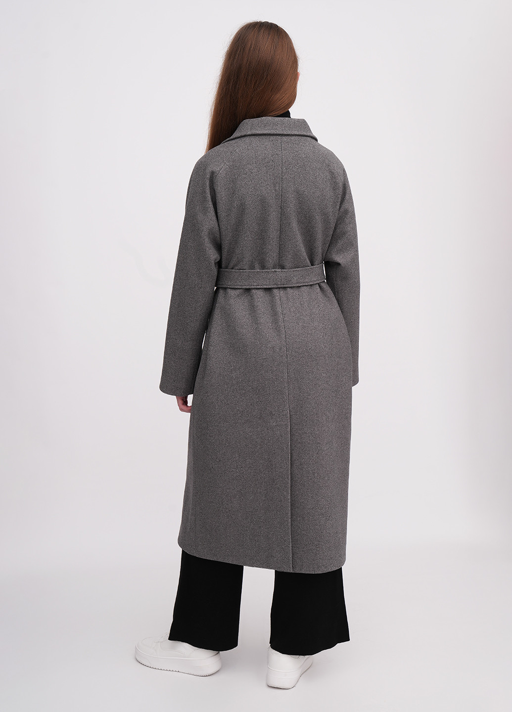 Сіре демісезонне Пальто двобортне EQUILIBRI