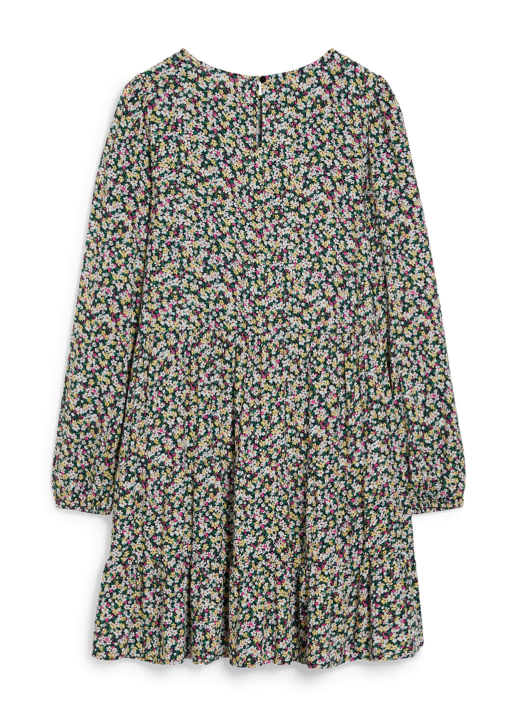 Комбинированное кэжуал платье клеш C&A с цветочным принтом