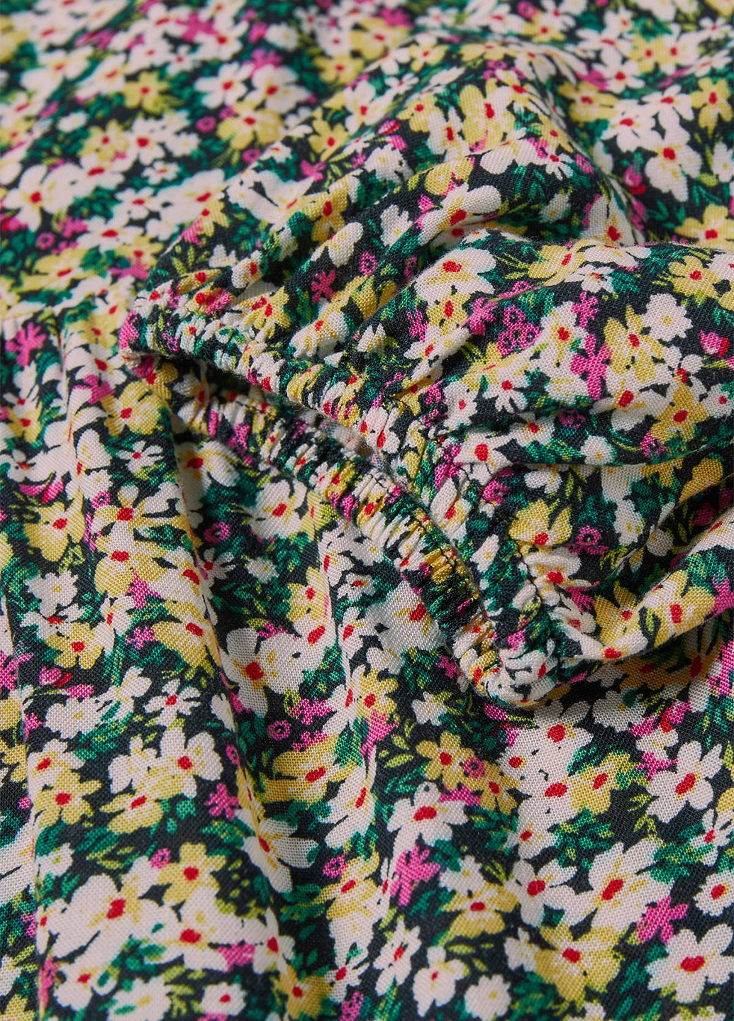 Комбинированное кэжуал платье клеш C&A с цветочным принтом