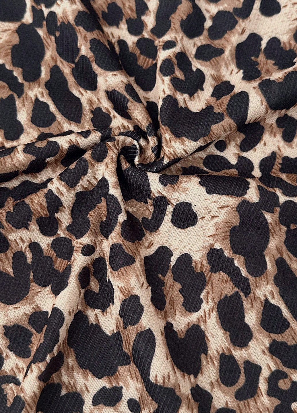 Комбинированное кэжуал платье с открытой спиной SHEIN леопардовый