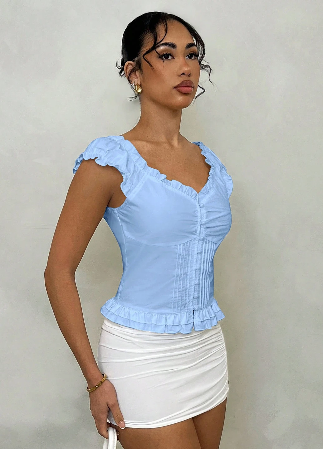 Блакитна блуза SHEIN
