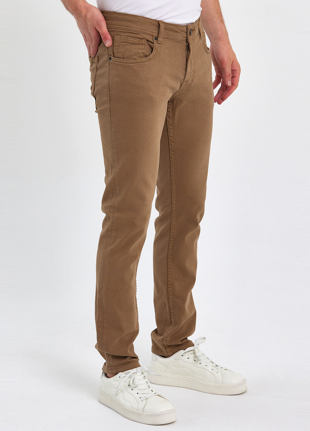 Бежевые кэжуал летние зауженные брюки Trend Collection