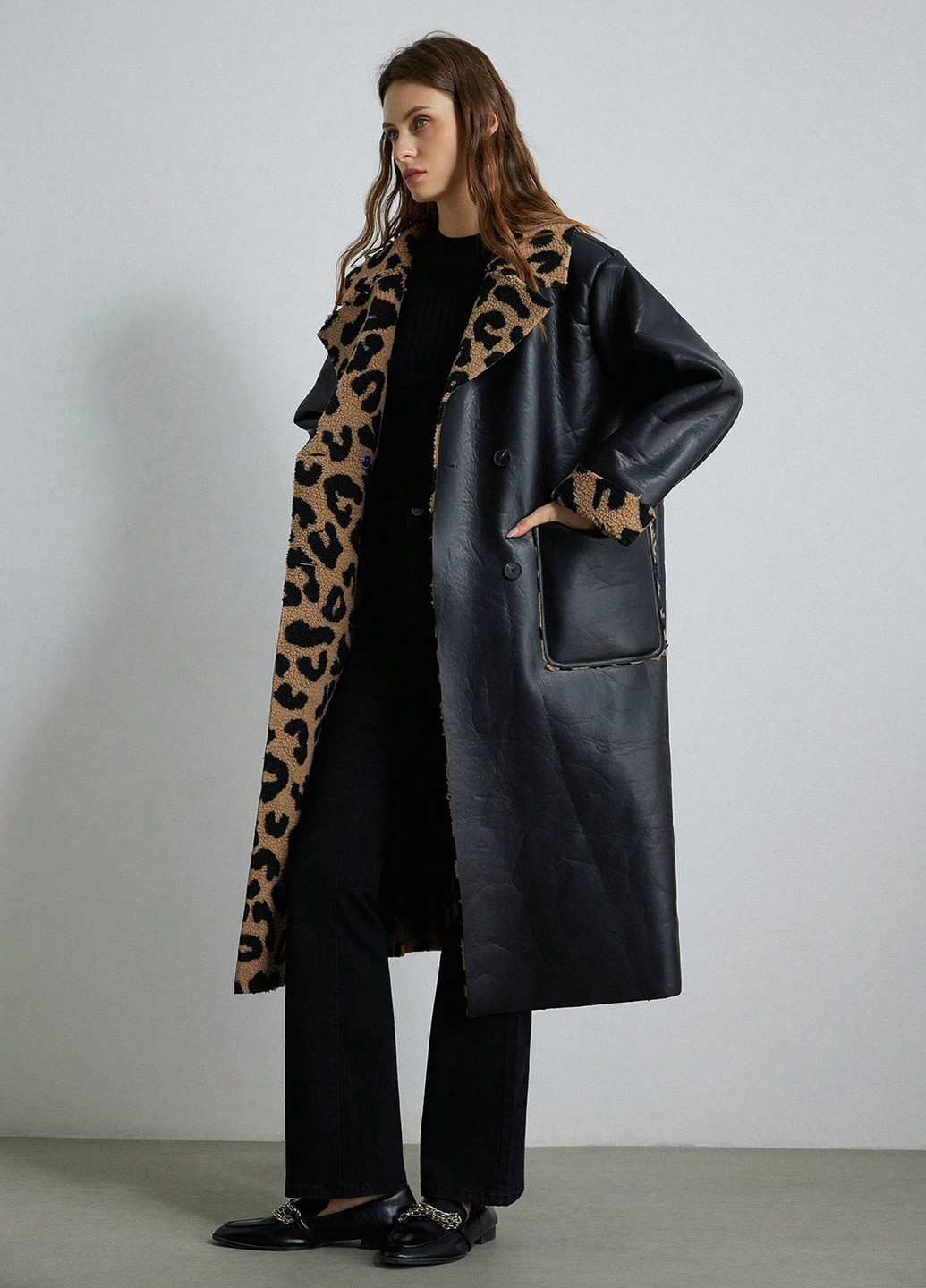 Комбінована зимня куртка куртка-пальто SHEIN