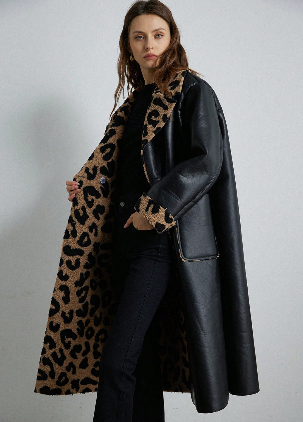 Комбінована зимня куртка куртка-пальто SHEIN