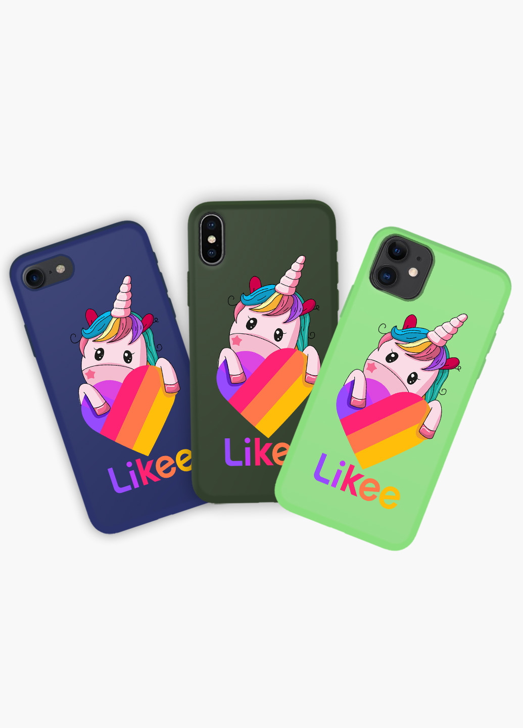 Чехол силиконовый Apple Iphone 8 plus Лайк Единорог (Likee Unicorn) (6154-1597) MobiPrint (219535827)