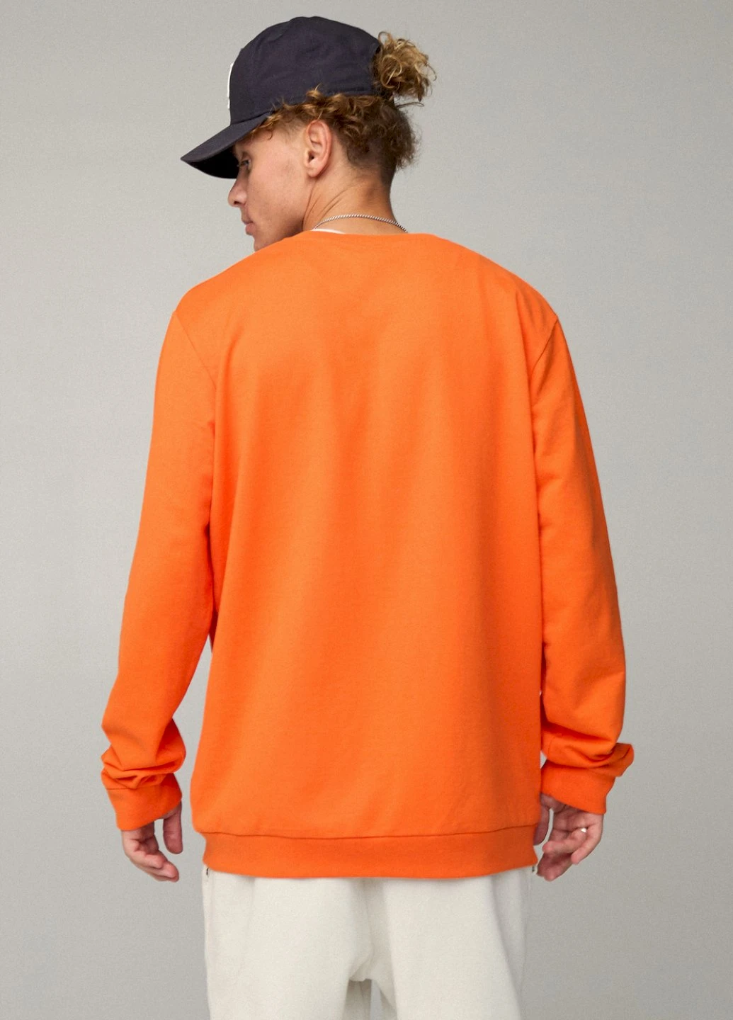 Помаранчевий світшот чоловічий oversize /no flis/ YAPPI (252258574)