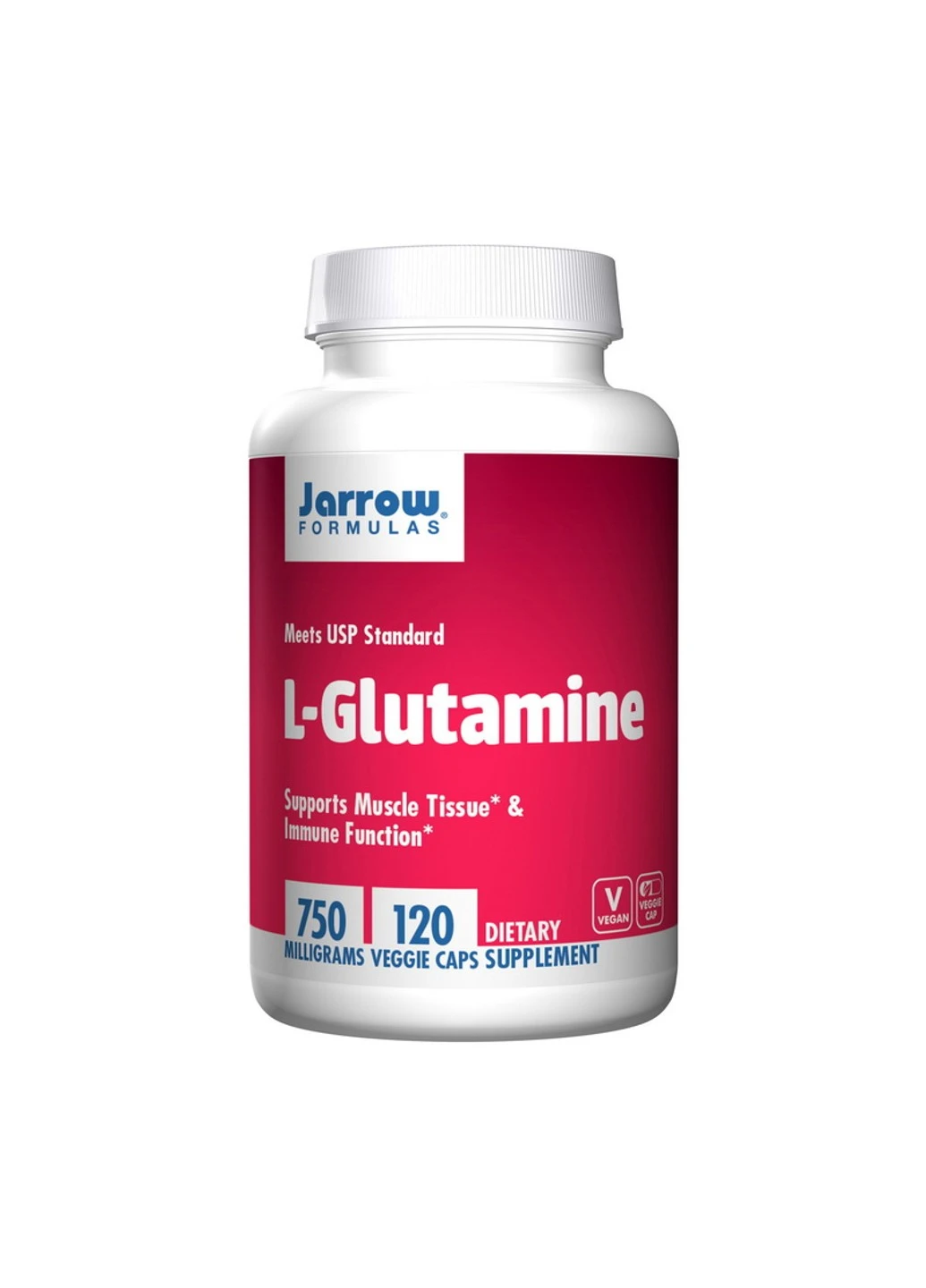 Глютамін L-Glutamine 750 mg 120 капсул Jarrow Formulas (255363125)