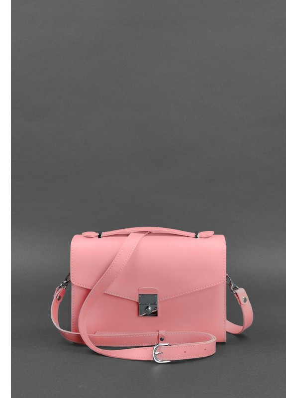 Женская кожаная сумка-кроссбоди Lola розовая BlankNote однотонная розовая кэжуал