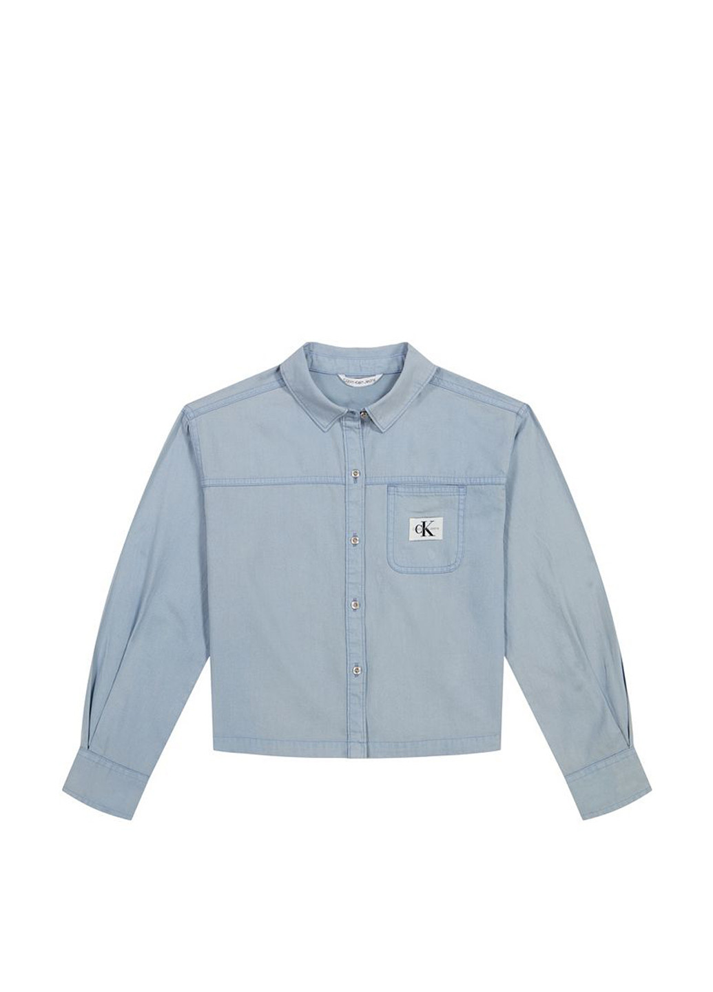 Голубой джинсовая рубашка однотонная Calvin Klein