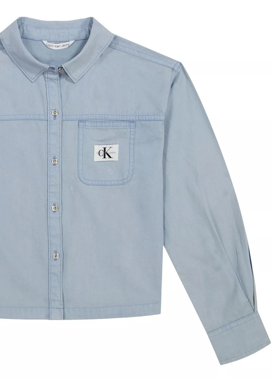 Голубой джинсовая рубашка однотонная Calvin Klein