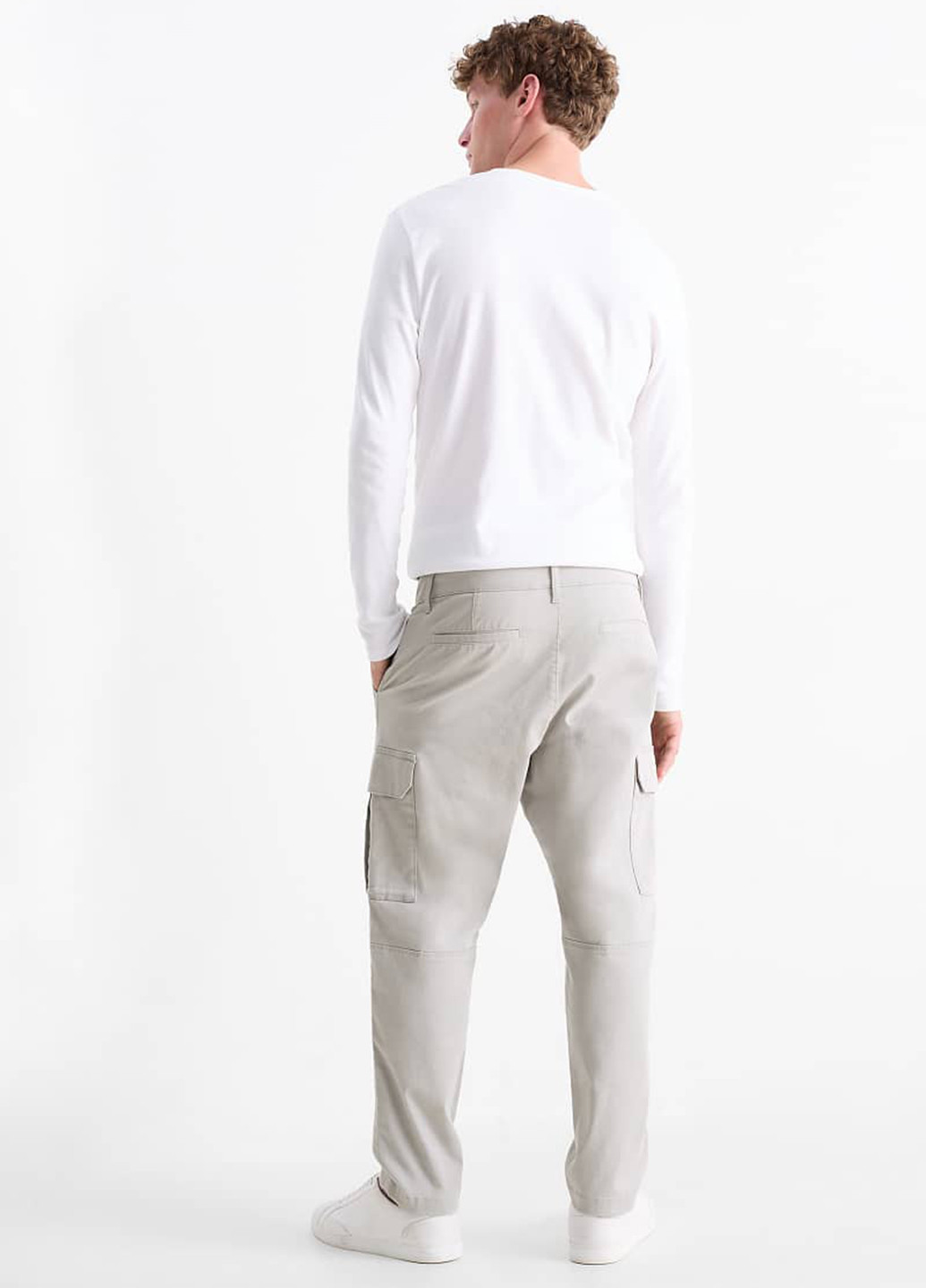 Серые кэжуал демисезонные карго брюки C&A